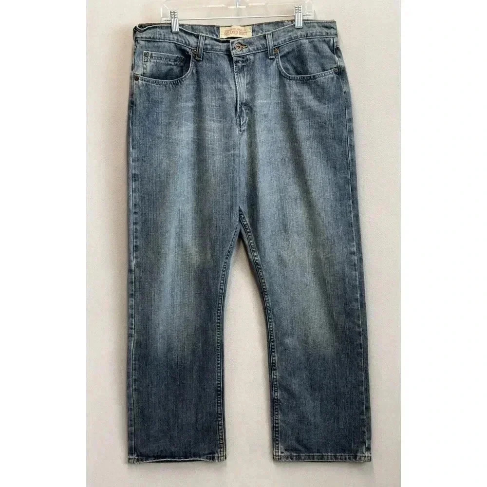 Wrangler Jeans Relaxed Bootcut 98RYWHM Men's Sz 36x30 Cowboy River Wash Denim